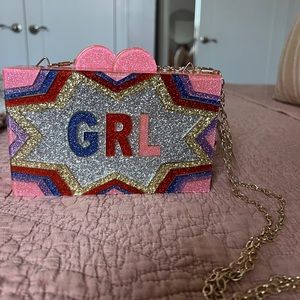 Bari Lynn- Box Clutch Bag